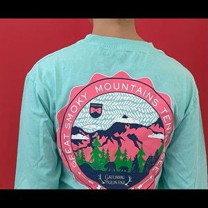 Simply Southern Turquoise Gatlinburg Long-Sleeve Top